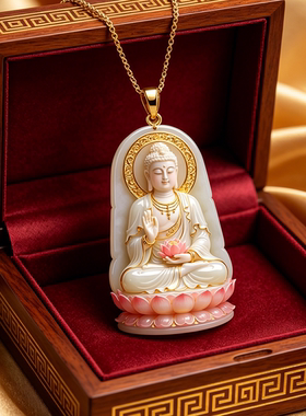 如来赐福佛牌金属项链吊坠