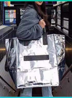 国产瑞士HULKEN浩肯包jennie同款折叠拖轮大容量行李购物包买菜包