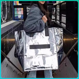 国产瑞士HULKEN浩肯包jennie同款折叠拖轮大容量行李购物包买菜包