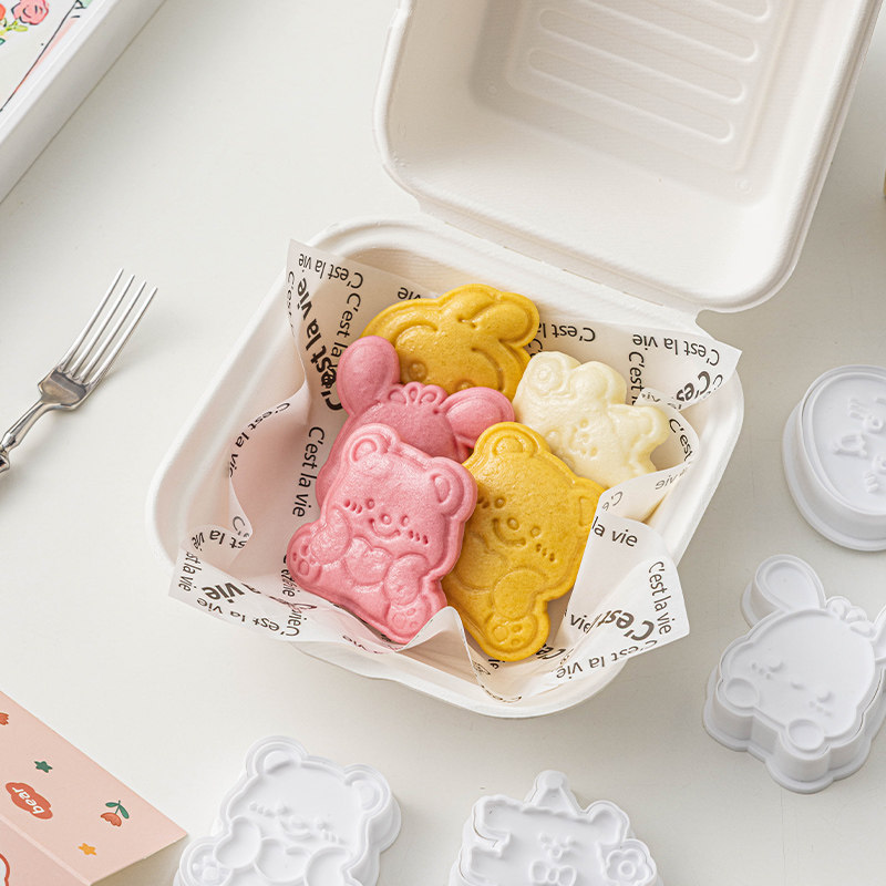 美涤馒头模具黄油小熊家用食品级
