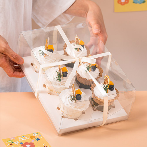 子六纸杯蛋糕手提包装盒