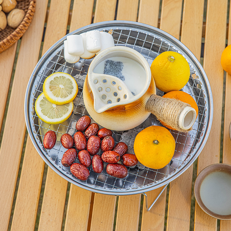 一次性烤炉户外便携式露营围炉煮茶烧烤工具全套家用大全串小型