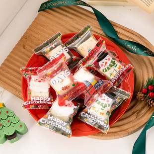 圣诞雪花酥包装袋机封袋圣诞节烘焙饼干曲奇糖果牛轧糖单独包装袋