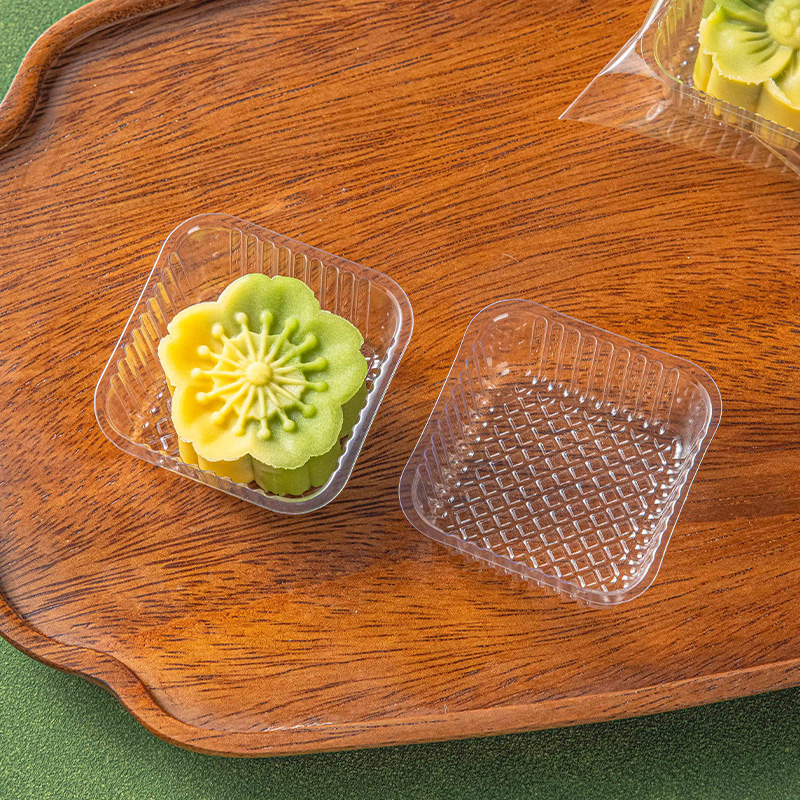 绿豆糕包装袋加厚独立含托冰皮月饼自封盒子空透明迷你机小糕点心