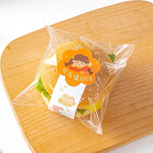 汉堡包包装袋子一次性食品级透明