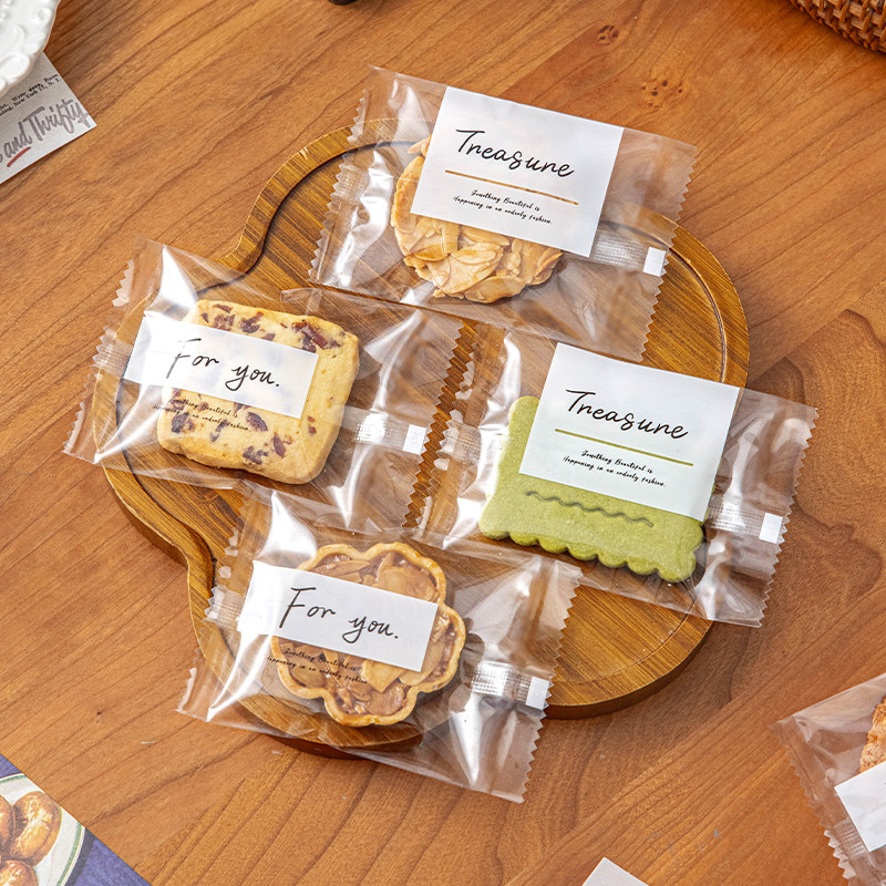 饼干包装袋子蔓越莓雪花酥牛轧糖机封单独立小透明食品级家用烘焙