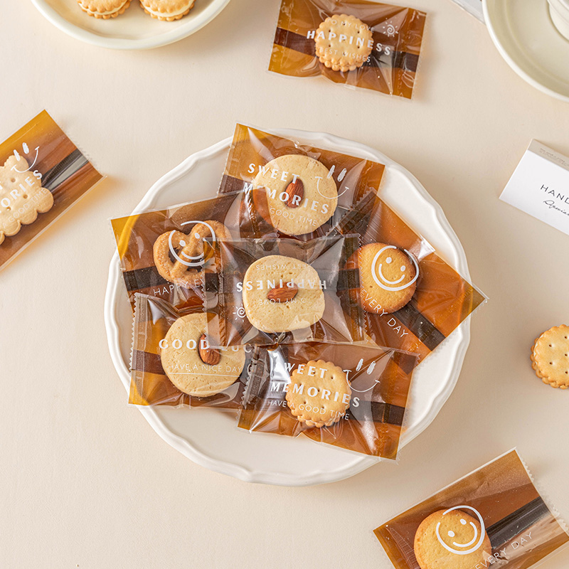 饼干包装袋打包单独立小牛轧糖甜品烘焙雪花酥的机封分装曲奇零食