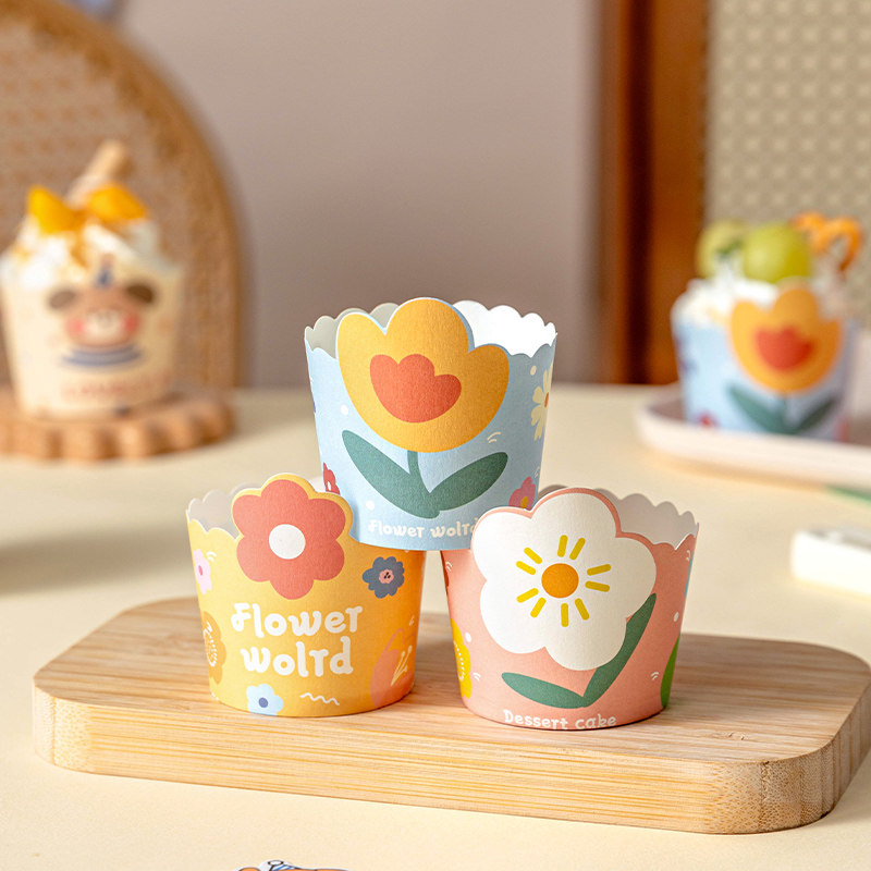 蛋糕纸杯烤箱卡通节日家用烘焙耐高温工具空气炸锅食品级纸托马芬