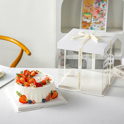 全透明生日蛋糕包装盒双三层加高
