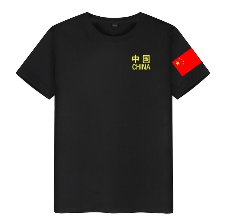 带中国国旗纯色军迷特种兵t恤男加肥加大短袖t恤狼牙半袖小衫。