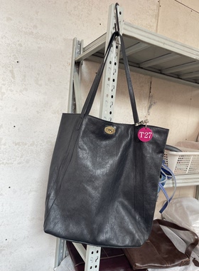 微瑕 不包邮 超大 水染植鞣头层牛皮 托特包 T27 40x43cm