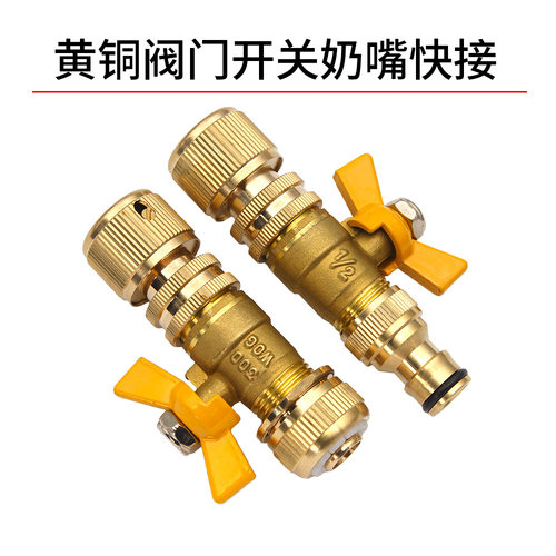 黄铜阀门家用水管奶嘴快接