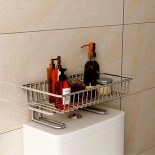 304不锈钢卫生间马桶上方下水箱双层单层浴室厕所收纳置物架