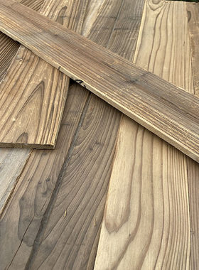 老杉木实木旧木板复古装饰自然风化老木头背景墙板咖啡酒吧实木板