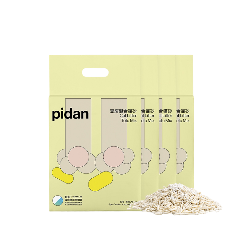 pidan猫砂隐血测试豆腐猫砂6L*4/24L原味猫砂除臭无尘10kg包邮