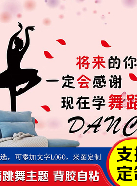 舞蹈室装饰背景墙创意墙面贴纸跳舞机构布置贴画壁画网红墙纸壁纸
