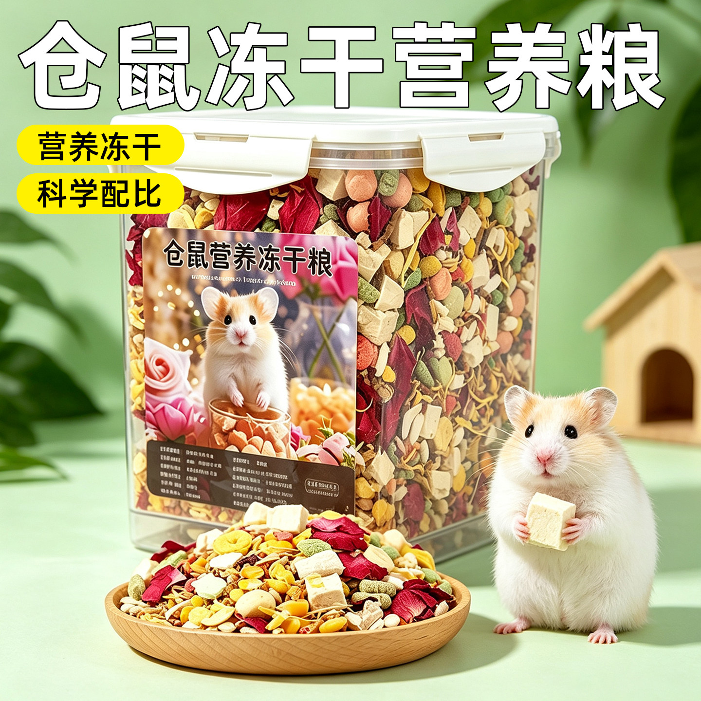 金丝熊专用主粮仓鼠粮食营养五谷混合饲料面包虫干零食粮食