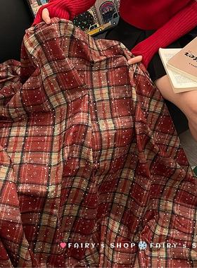 圣诞氛围感雪花桌布客厅茶几台布圣诞红色复古拍照背景场景餐桌布