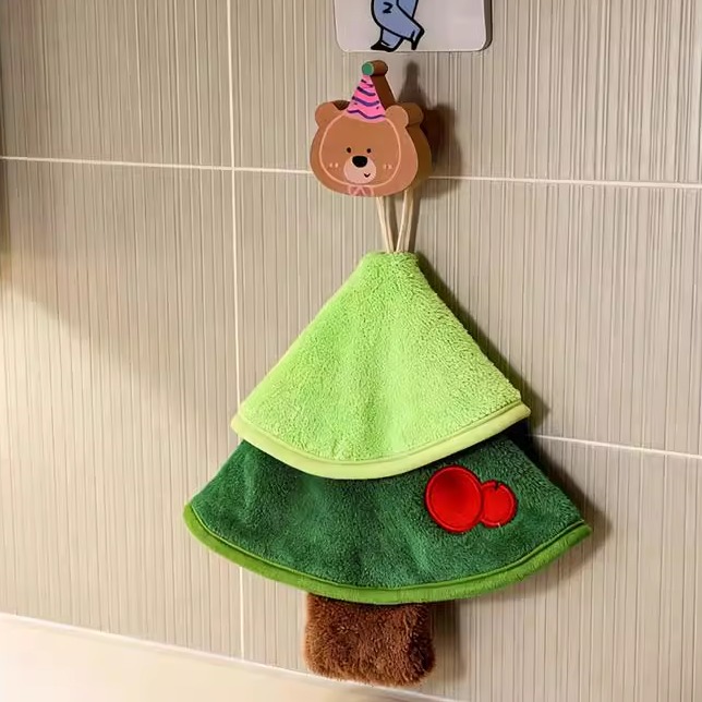 双层珊瑚绒挂式擦手布