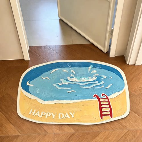 卫生间吸水地垫游泳池硅藻泥地毯