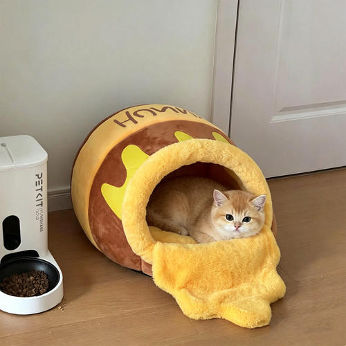 冬季大号加厚半封闭毛绒猫窝