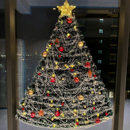 圣诞节窗户玻璃装 饰圣诞树客厅diy彩带材料包落地窗氛围感ins布置