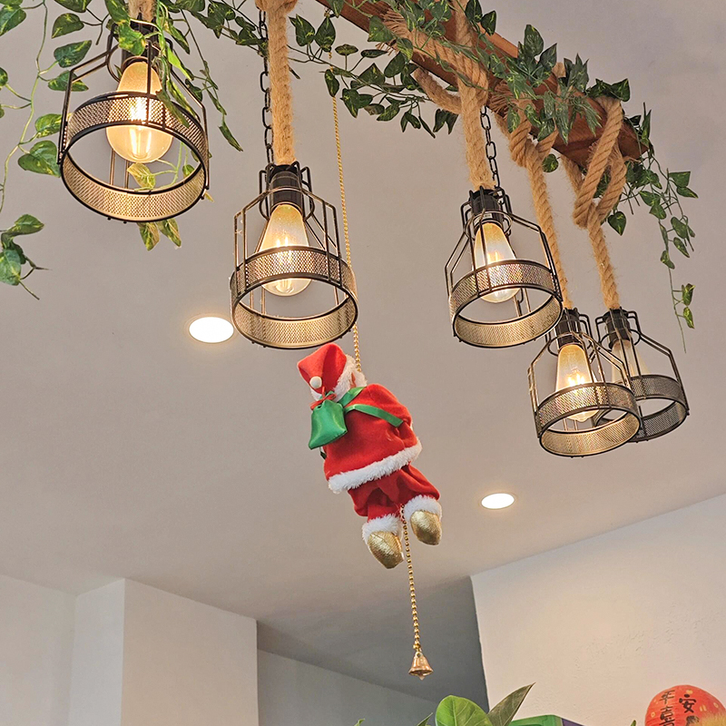 圣诞老人电动爬绳玩具