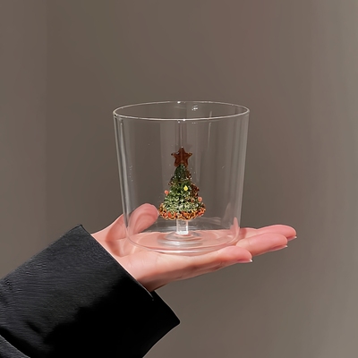 圣诞树耐高温玻璃杯子