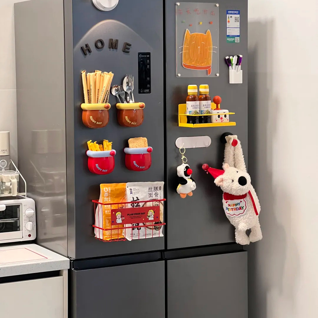 多巴胺强力磁吸收纳盒冰箱贴侧面可爱置物架免打孔壁挂创意储物盒