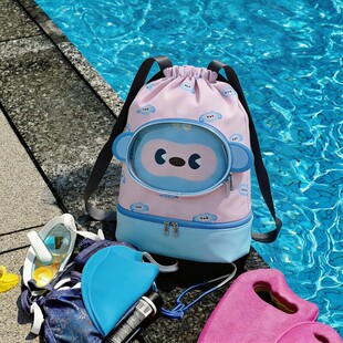 儿童防水大容量游泳包干湿分离泳衣收纳袋带鞋仓海边便携式双肩包