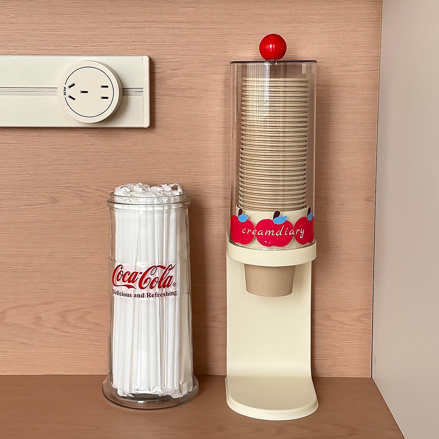 防尘透明一次性纸杯架