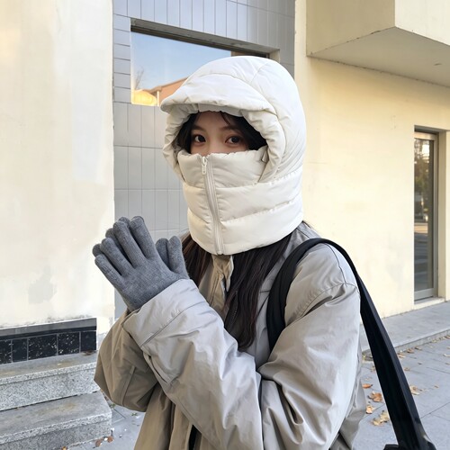 冬季骑行防风帽护脸保暖拉链面罩