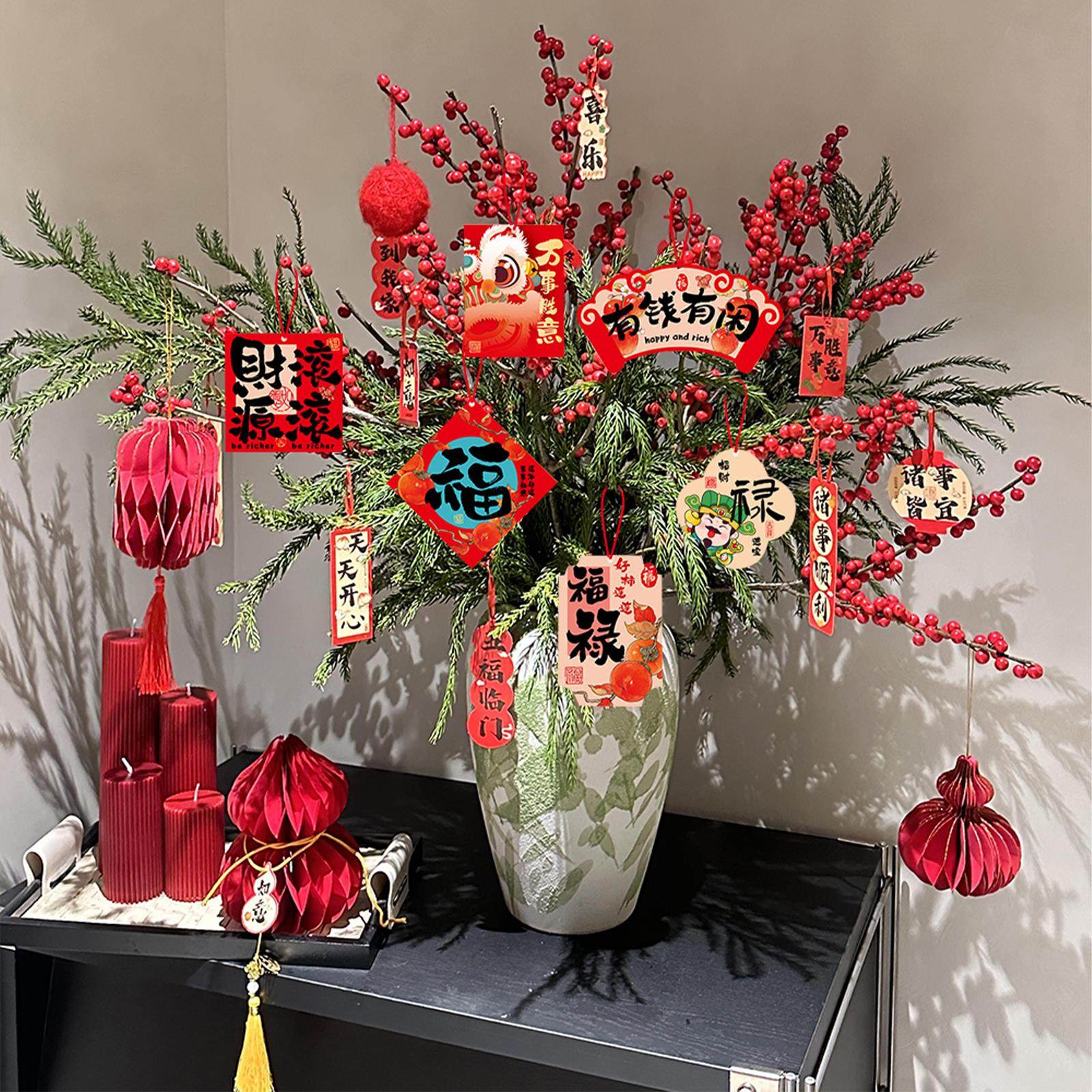 客厅绿植挂件装饰马年室内氛围感盆栽新年挂饰发财树喜庆场景布置,节庆用品/礼品,挂饰/生肖挂饰,淘宝优惠券,粉丝福利购,淘宝优惠卷