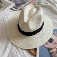 Simple, unisplendour, beige Panamanian hat, summer vacation sun hat, retro top hat thumbnail 7