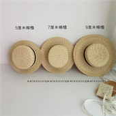 平顶麦秆草帽女夏天防晒遮阳帽太阳帽海边沙滩帽春夏季 出游礼帽潮