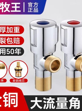 九牧王适用纯铜加厚角阀家用开关