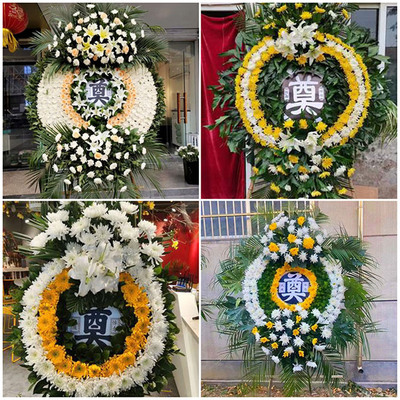 桂林阳朔县灵川县全州县鲜花同城配送白事花圈丧事花蓝祭奠殡仪馆