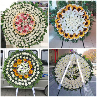 清远清城区清新区英德市鲜花同城配送殡仪馆白事花圈祭奠丧事花蓝