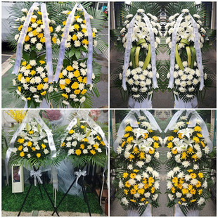桂林七星区雁山区临桂区鲜花同城配送殡仪馆白事花圈祭奠丧事花蓝