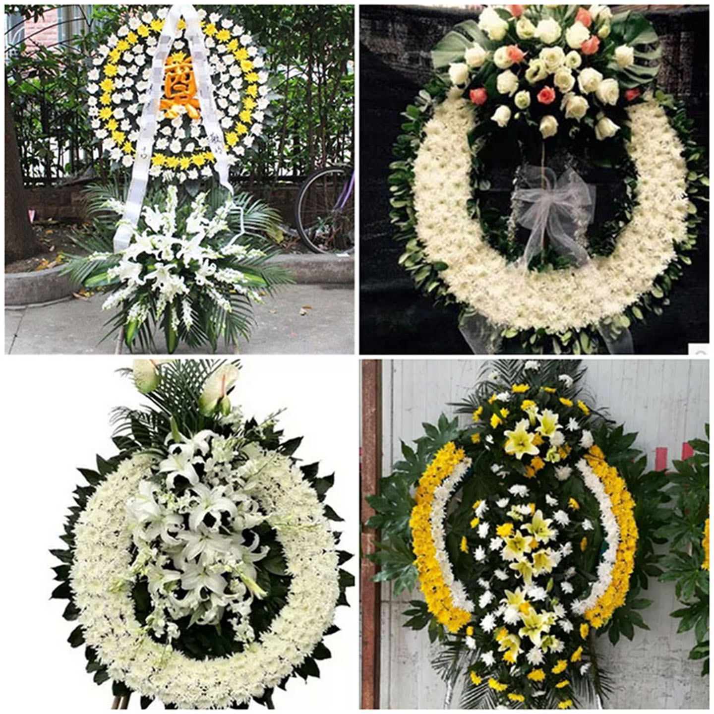 咸阳秦都区渭城区杨陵区鲜花同城配送白事花圈丧事花蓝祭奠殡仪馆