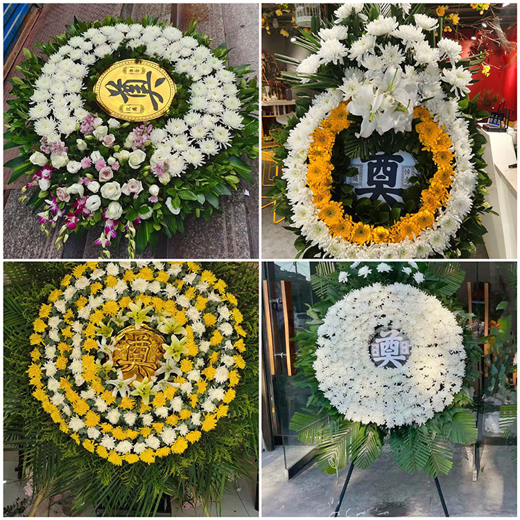 常州市武进区金坛区鲜花同城配送灵堂殡仪馆白事花圈祭奠丧事花蓝