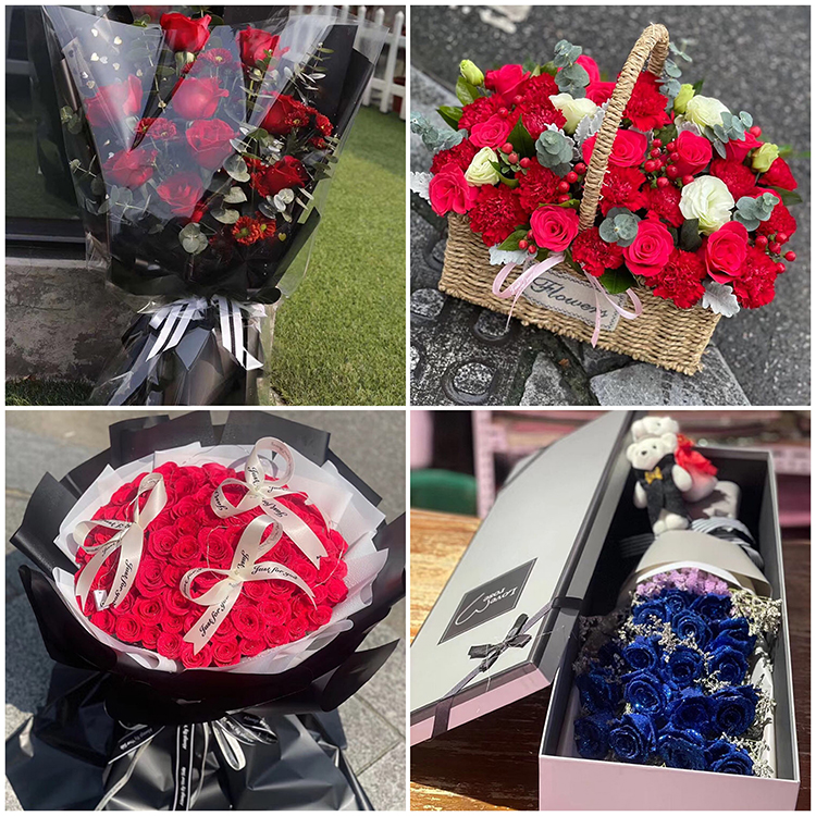 鹤岗市萝北县绥滨县鲜花速递同城七夕表白玫瑰花束送女友老婆生日