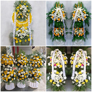 桂林市龙胜县恭城县鲜花同城配送灵堂殡仪馆白事花圈祭奠丧事花蓝