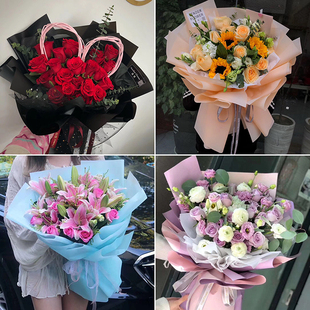 同城鲜花速递娄底花店玫瑰花束情人节礼物订婚生日配送老婆女朋友