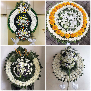 晋城陵川县泽州县高平市鲜花同城配送白事花圈丧事花蓝祭奠殡仪馆