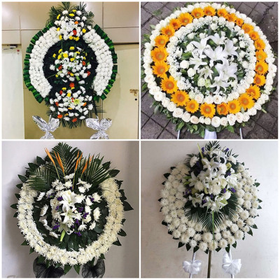 晋城陵川县泽州县高平市鲜花同城配送白事花圈丧事花蓝祭奠殡仪馆