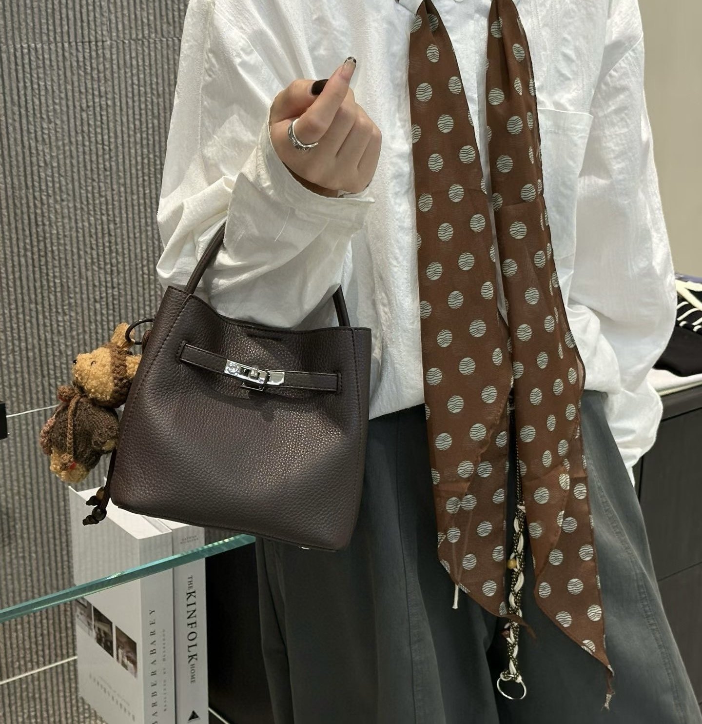 2025新款荔枝纹软皮水桶包时尚百搭高级感真皮女包单肩包斜挎包包,箱包皮具/热销女包/男包,通用款女包,淘宝优惠券,粉丝福利购,淘宝优惠卷