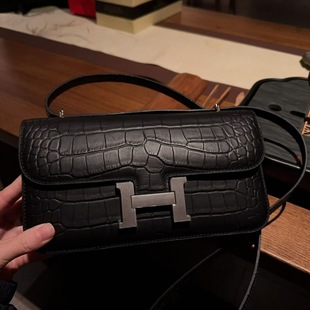 2025新款进口头层牛皮鳄鱼纹康康包轻奢百搭单肩斜挎包高品质女包