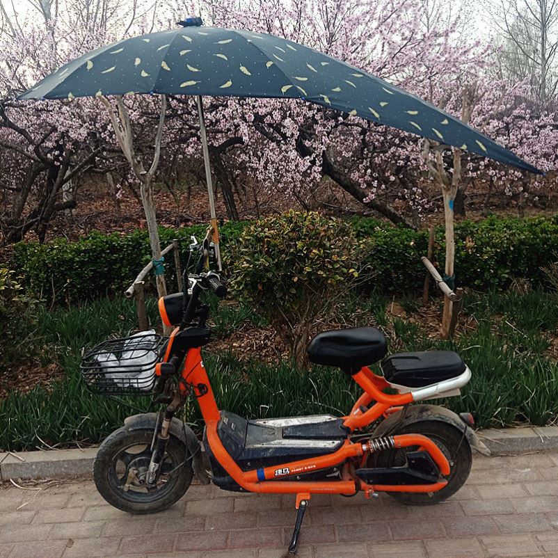 电动车遮阳伞防晒伞挡雨棚电瓶车防雨伞踏板车伞加厚加长加宽