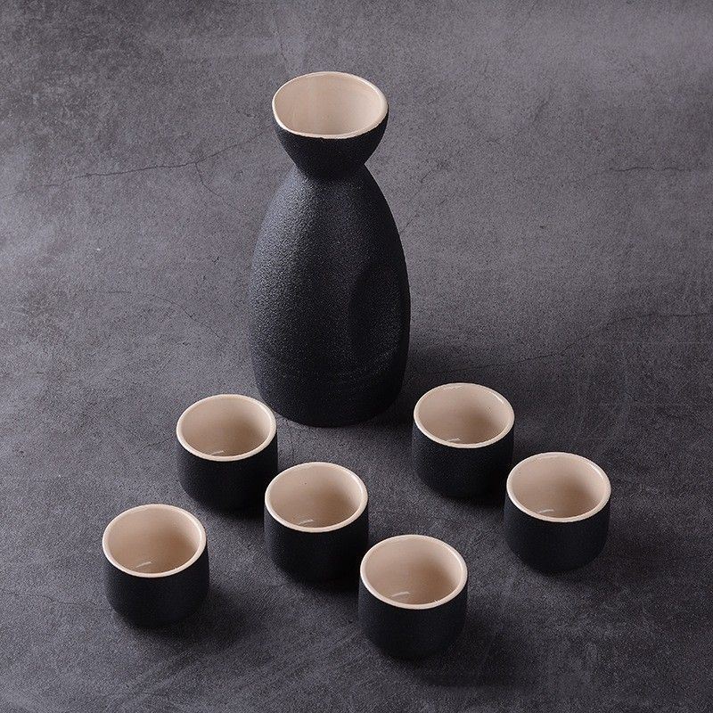 古风粗陶瓷酒具套装日式和风酒具套装仿古白酒酒器温酒套装